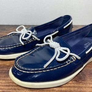 SPERRY TOP SIDER Navy Blue Boat Shoes